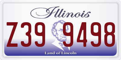 IL license plate Z399498