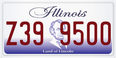 IL license plate Z399500