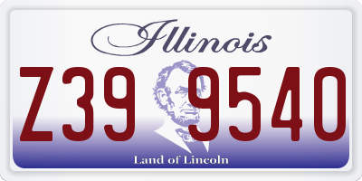 IL license plate Z399540