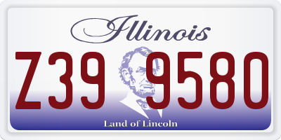 IL license plate Z399580
