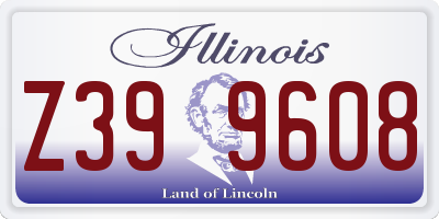 IL license plate Z399608