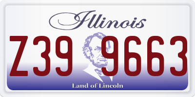IL license plate Z399663