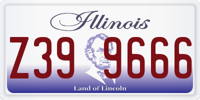 IL license plate Z399666