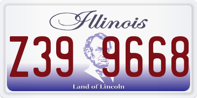 IL license plate Z399668