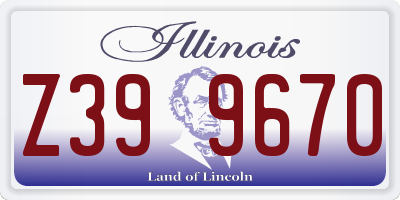 IL license plate Z399670