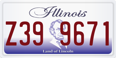 IL license plate Z399671