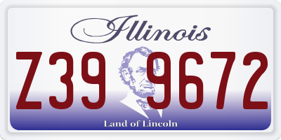 IL license plate Z399672
