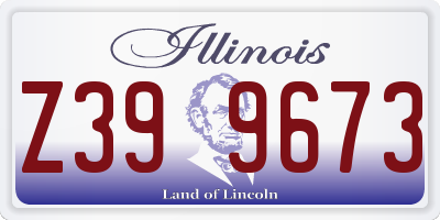 IL license plate Z399673
