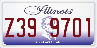IL license plate Z399701