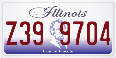IL license plate Z399704