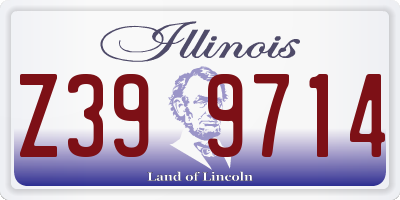 IL license plate Z399714