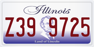 IL license plate Z399725