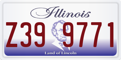IL license plate Z399771
