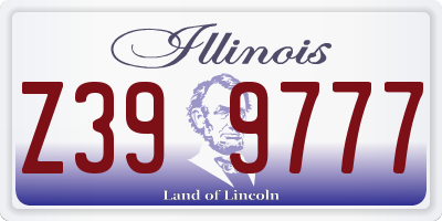 IL license plate Z399777