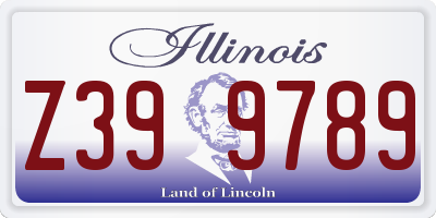 IL license plate Z399789