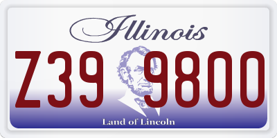 IL license plate Z399800