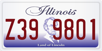 IL license plate Z399801