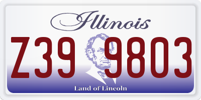 IL license plate Z399803
