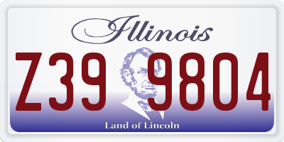 IL license plate Z399804
