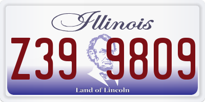 IL license plate Z399809