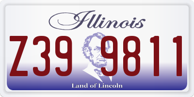 IL license plate Z399811