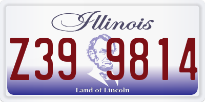 IL license plate Z399814