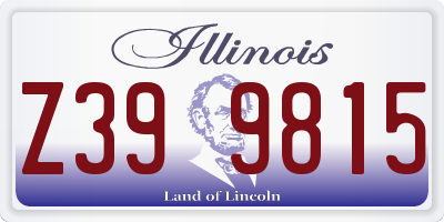 IL license plate Z399815