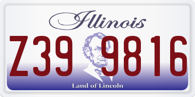 IL license plate Z399816