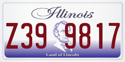 IL license plate Z399817