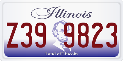 IL license plate Z399823