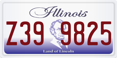 IL license plate Z399825
