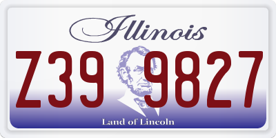 IL license plate Z399827