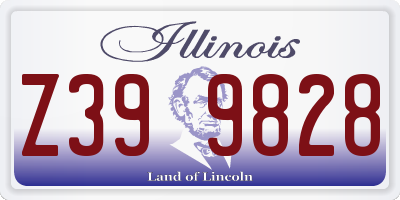 IL license plate Z399828
