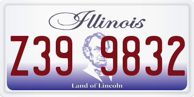 IL license plate Z399832