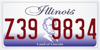 IL license plate Z399834
