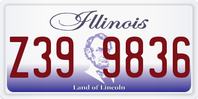 IL license plate Z399836
