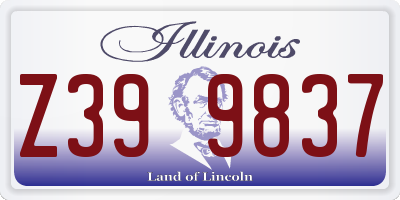 IL license plate Z399837