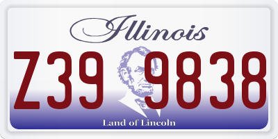 IL license plate Z399838