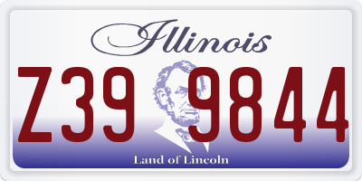 IL license plate Z399844