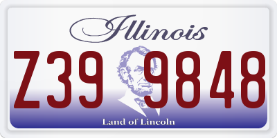 IL license plate Z399848