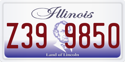 IL license plate Z399850
