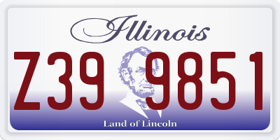 IL license plate Z399851