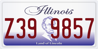 IL license plate Z399857