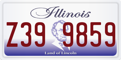 IL license plate Z399859