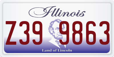 IL license plate Z399863