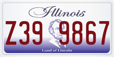 IL license plate Z399867