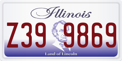 IL license plate Z399869