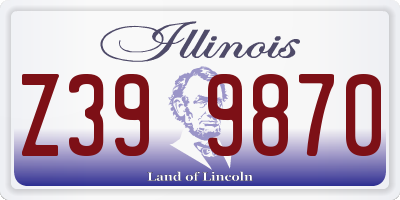IL license plate Z399870
