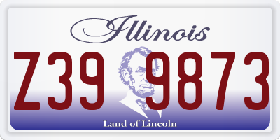 IL license plate Z399873