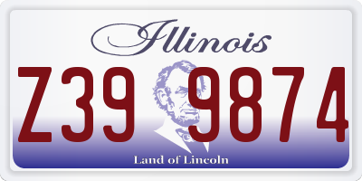 IL license plate Z399874